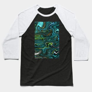 Green Swirl Baseball T-Shirt